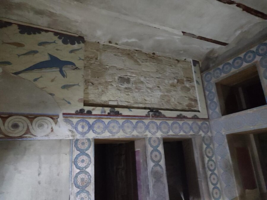 Κνωσός, τοιχογραφία των Δελφινιών