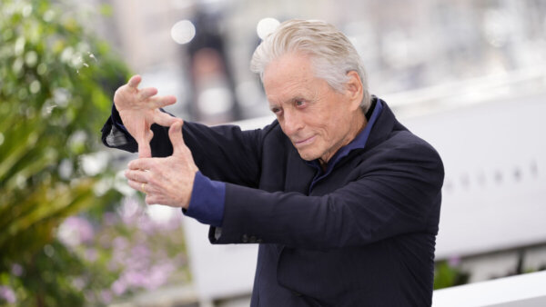 Michael Douglas poses for photographers at the photo call honoring him with a Palme d'Or at the 76th international film festival, Cannes, southern France, Tuesday, May 16, 2023. (Photo by Scott Garfitt/Invision/AP)