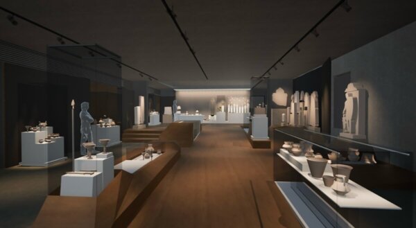 Φωτορεαλιστική απεικόνιση αίθουσας Β της έκθεσης