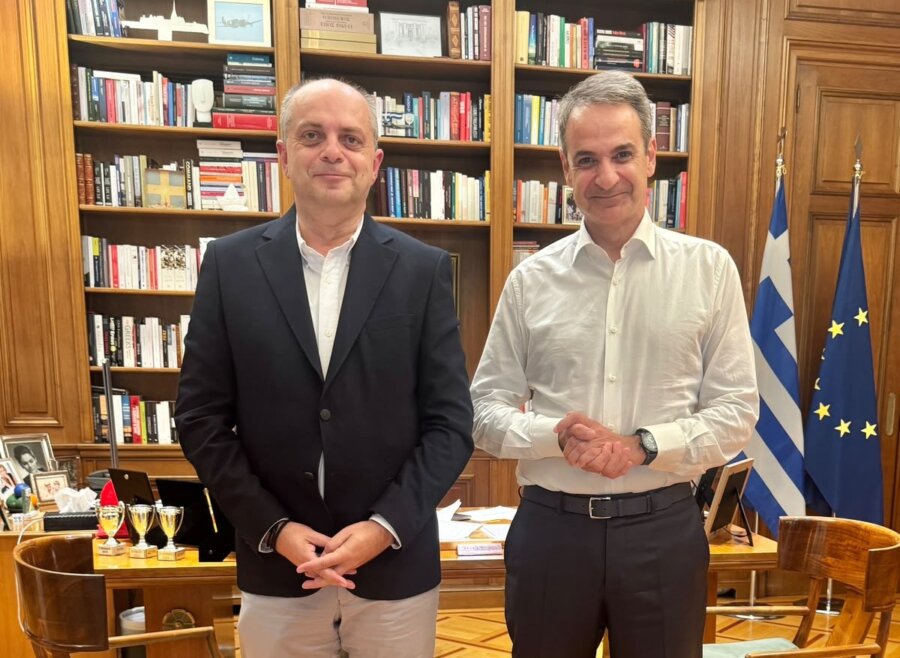 Στο Μέγαρο Μαξίμου με τον Κυριάκο Μητσοτάκη ο Χρήστος Καπετάνος-Στο επίκεντρο αγρότες, κτηνοτρόφοι, μεγάλα έργα και η ανάπτυξη της Λάρισας